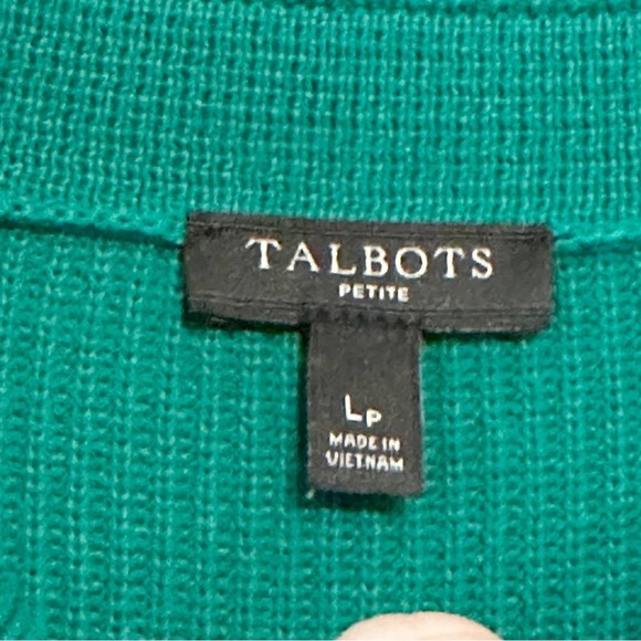 Talbots Pima Cotton Ribbed Fold Down Turtleneck Sweater Women’s Petite Large EUC - Picture 7 of 10